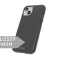 Gray Tough Case - Classy Cases - Phone Case - iPhone 14 - Glossy -