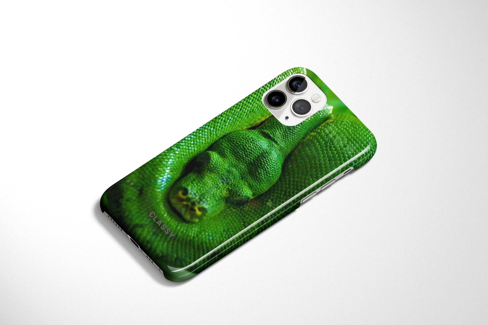 Green Snake Snap Case - Classy Cases - Phone Case - iPhone 14 - Glossy -