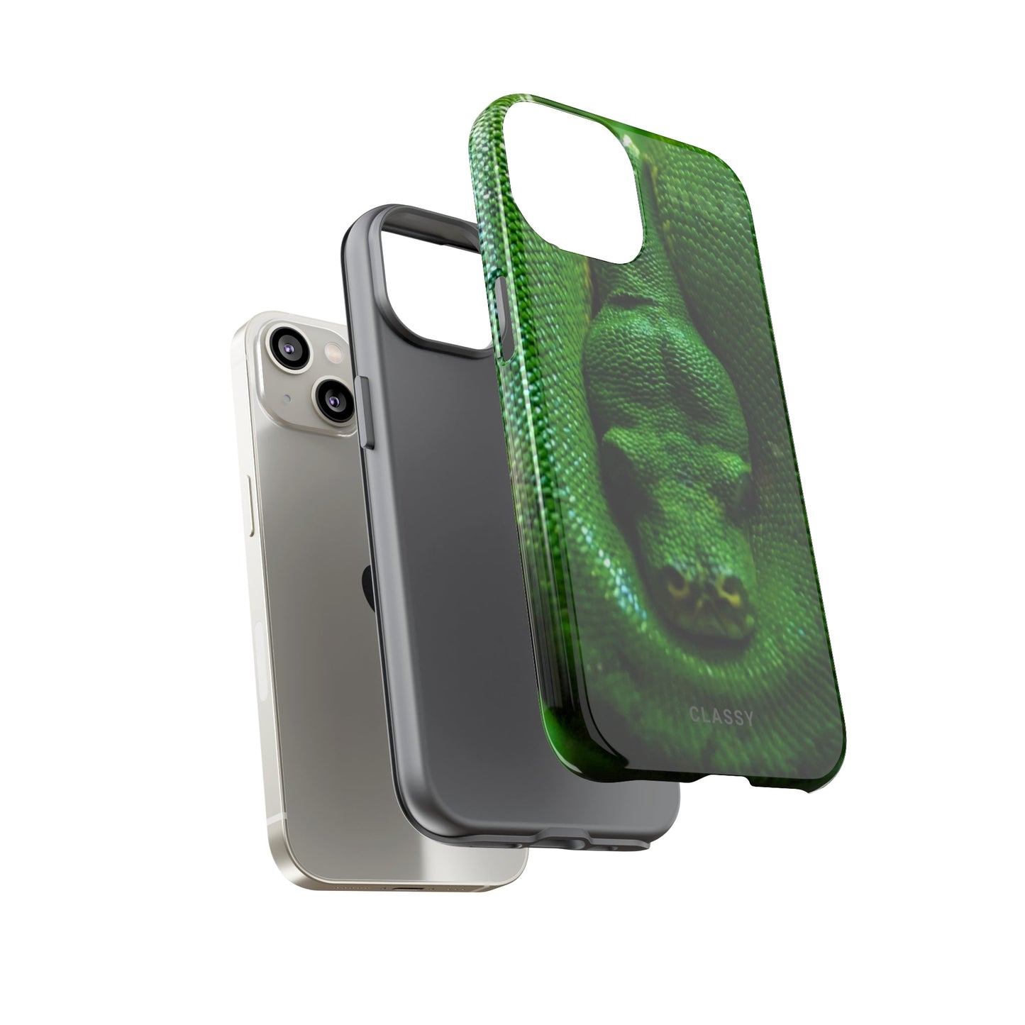 Green Snake Tough Case - Classy Cases - Phone Case - iPhone 14 - Glossy -