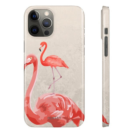 Huge awesome Flamingo Snap Case - Classy Cases - Phone Case - iPhone 12 Pro Max - Glossy -