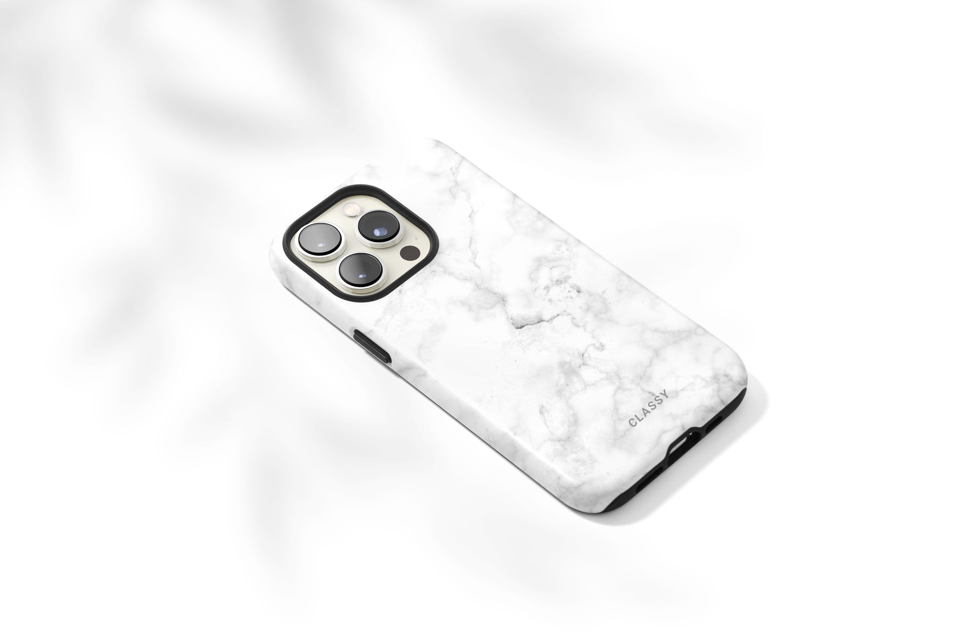 White Marble Tough Case - Classy Cases - Phone Case - Samsung Galaxy S22 - Glossy -