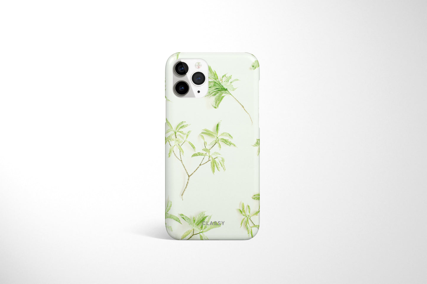 Leaves White Snap Case - Classy Cases - Phone Case - iPhone 12 Pro Max - Glossy -