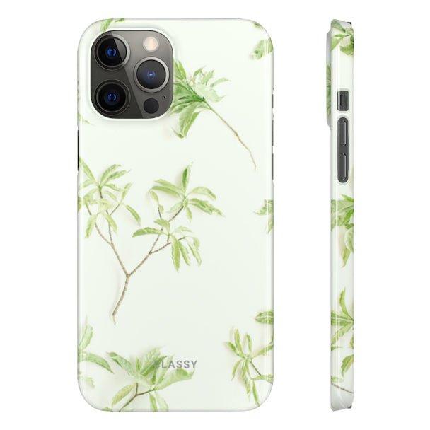 Leaves White Snap Case - Classy Cases
