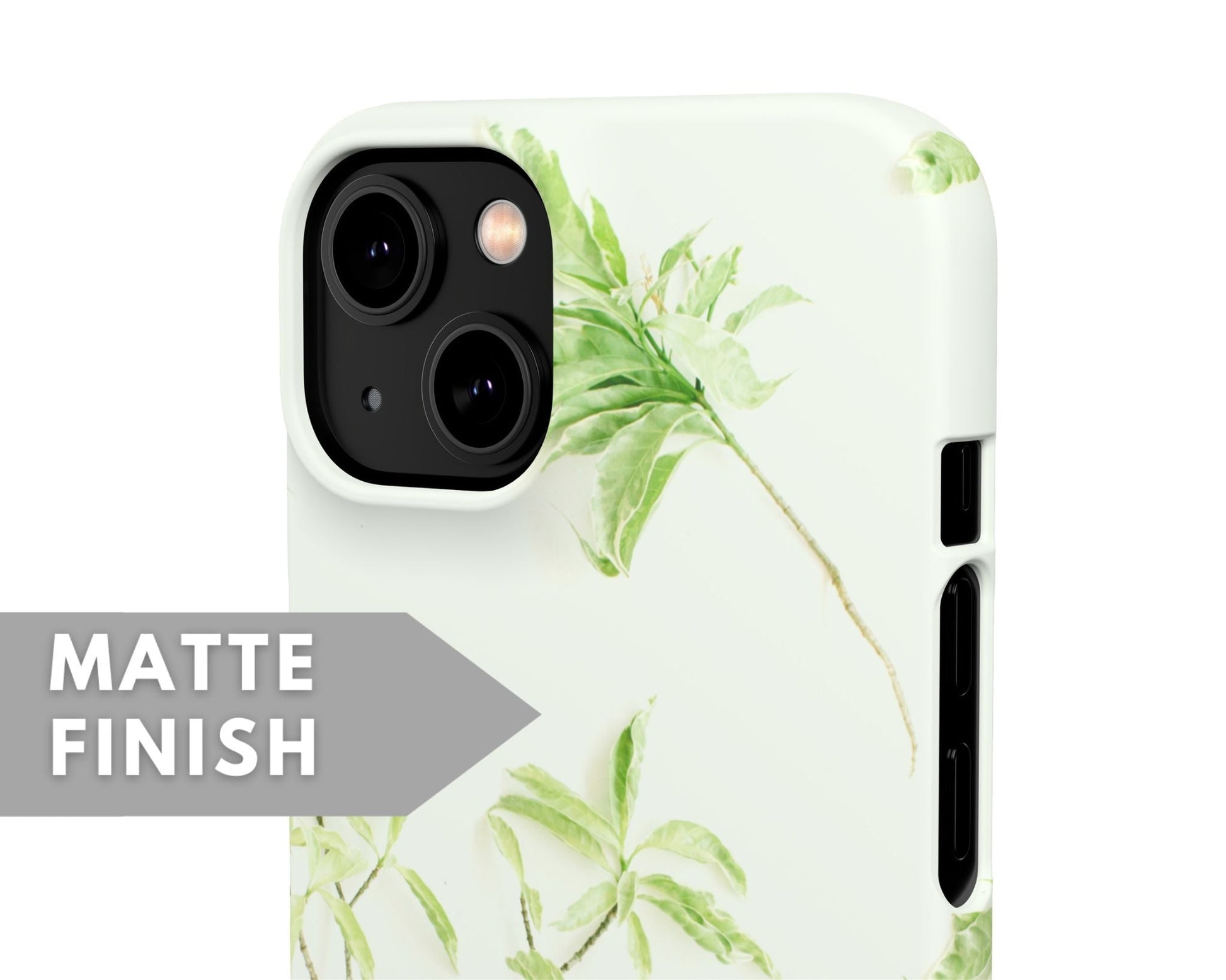 Leaves White Snap Case - Classy Cases