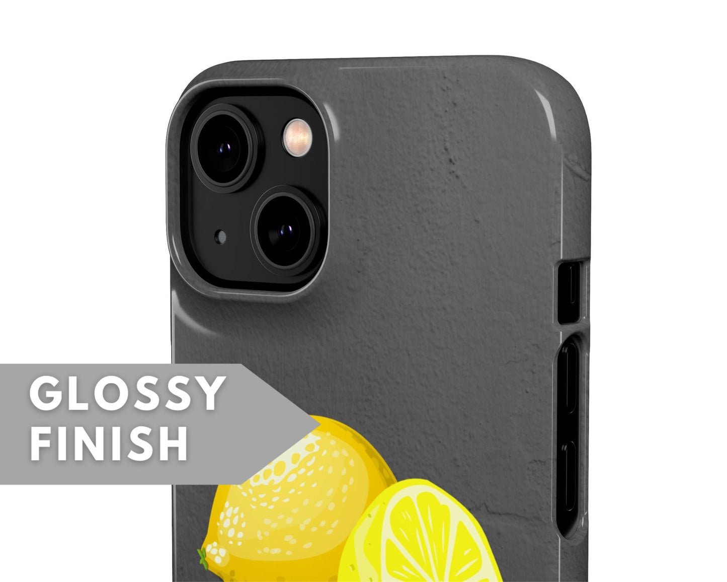 Lemons Black Snap Case - Classy Cases - Phone Case - iPhone 14 - Glossy -