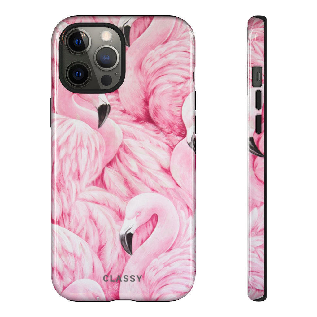 Full Out Flamingo Tough Case - Classy Cases - Phone Case - iPhone 12 Pro Max - Glossy -