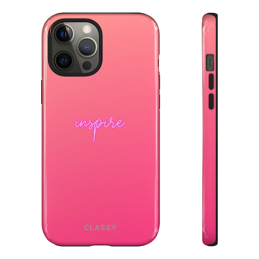 Inspire | Pink Tough Case - Classy Cases - Phone Case - iPhone 12 Pro Max - Glossy -