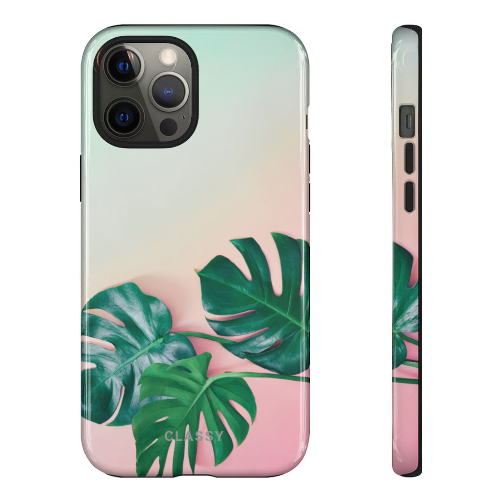 Palm Leaves Simple Tough Case - Classy Cases - Phone Case - iPhone 12 Pro Max - Glossy -
