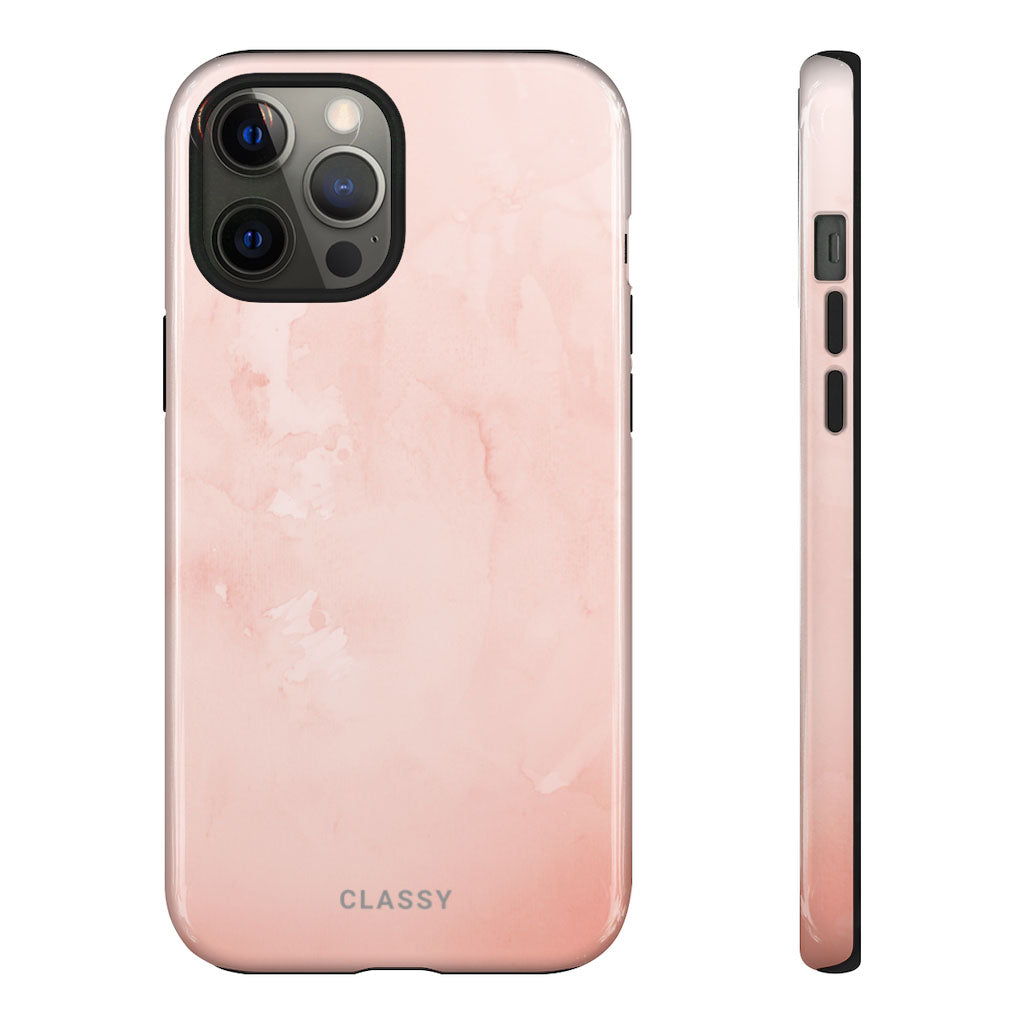 Simple Marble Light Pink Tough Case - Classy Cases - Phone Case - iPhone 12 Pro Max - Glossy -