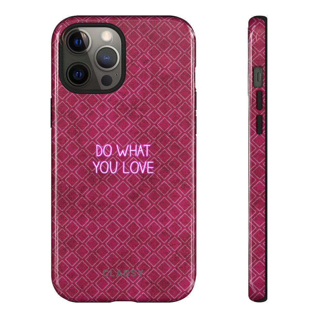 Do What You Love | Dusty Rose Pattern Tough Case - Classy Cases - Phone Case - iPhone 12 Pro Max - Glossy -