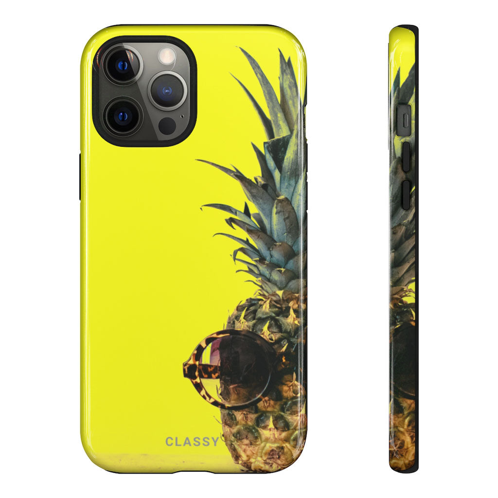 Yellow Pineapple Tough Case - Classy Cases - Phone Case - iPhone 12 Pro Max - Glossy -