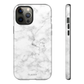 White Marble Tough Case - Classy Cases - Phone Case - iPhone 12 Pro Max - Glossy -