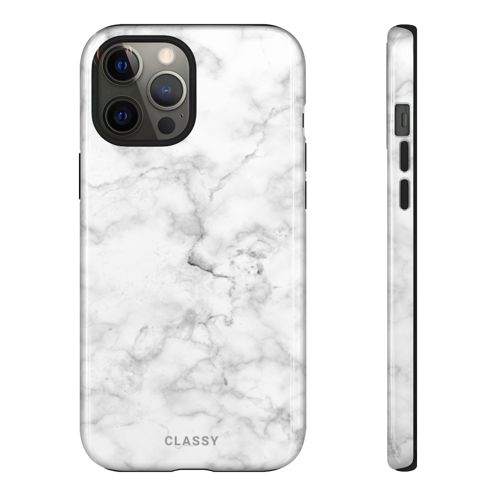 White Marble Tough Case - Classy Cases