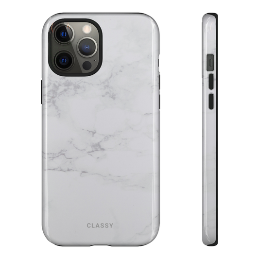 Gray Marble Tough Case - Classy Cases - Phone Case - iPhone 12 Pro Max - Glossy -