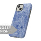 Light Blue Marble Tough Case - Classy Cases - Phone Case - iPhone 15 - Glossy -