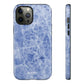 Light Blue Marble Tough Case - Classy Cases - Phone Case - iPhone 15 - Glossy -