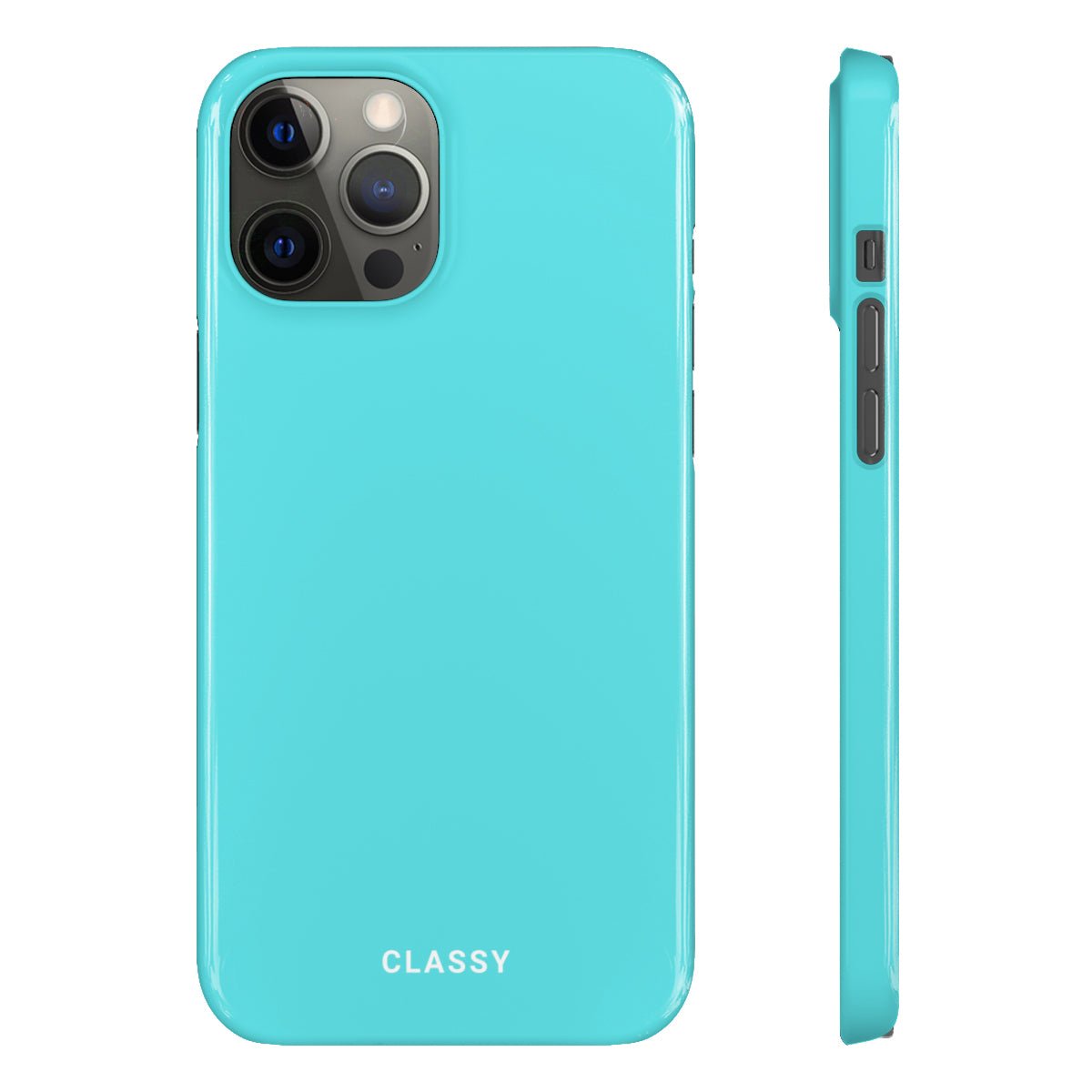 Light Blue Snap Case - Classy Cases - Phone Case - iPhone 14 - Glossy -