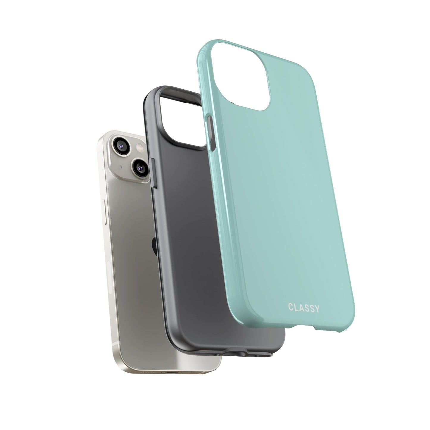Light Blue Tough Case - Classy Cases - Phone Case - iPhone 14 - Glossy -