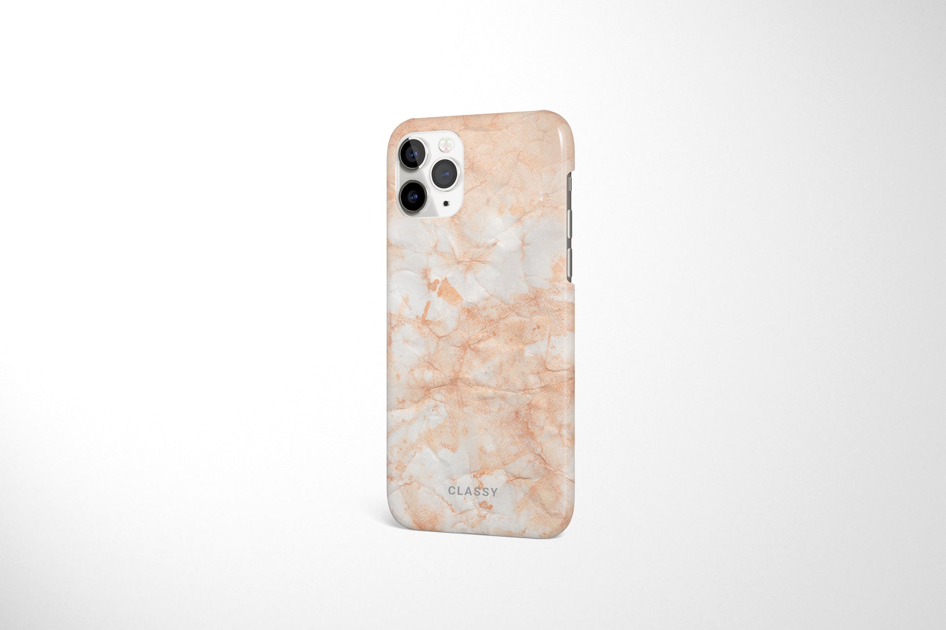 Light Orange Marble Snap Case - Classy Cases - Phone Case - iPhone 12 Pro Max - Glossy -