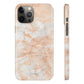 Light Orange Marble Snap Case - Classy Cases - Phone Case - iPhone 12 Pro Max - Glossy -