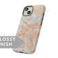 Light Orange Marble Tough Case - Classy Cases - Phone Case - iPhone 15 - Glossy -