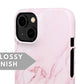 Light Pink Marble Snap Case - Classy Cases - Phone Case - iPhone 14 - Glossy -
