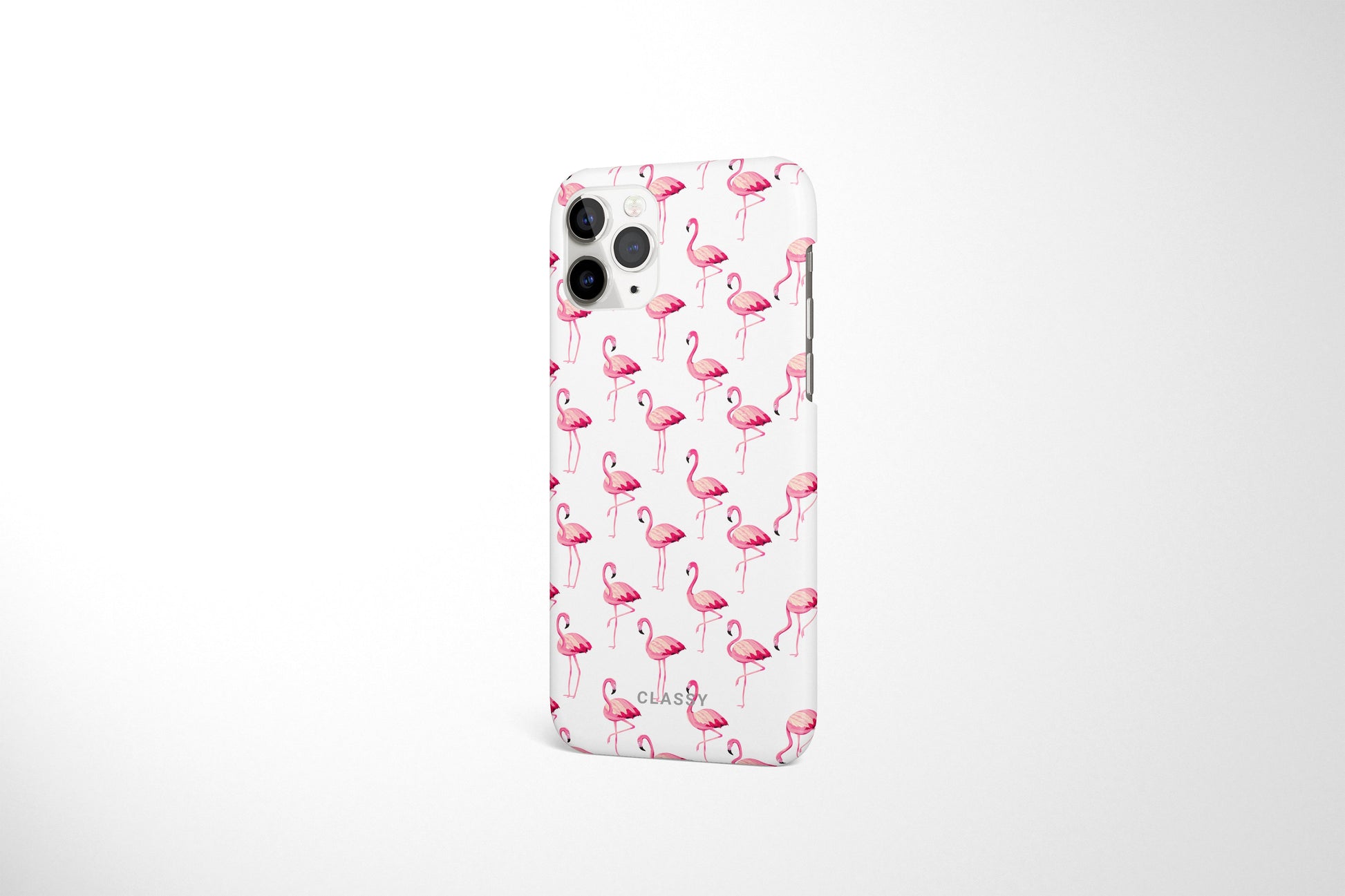 Little Flamingo White Snap Case - Classy Cases - Phone Case - iPhone 12 Pro Max - Glossy -