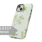 Little Leaves White Tough Case - Classy Cases - Phone Case - iPhone 15 - Glossy -