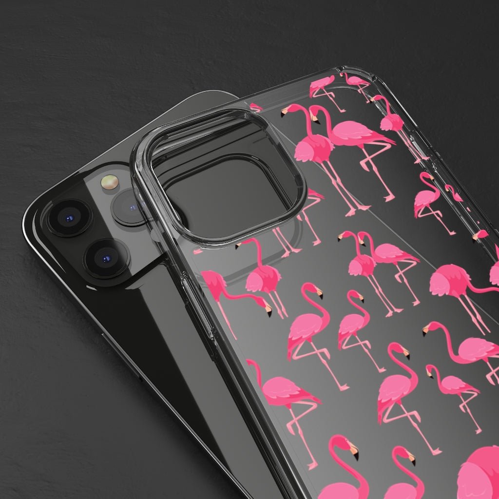 Little Pink Flamingos | Clear Case - Classy Cases - Phone Case - iPhone 12 Pro Max - With gift packaging -