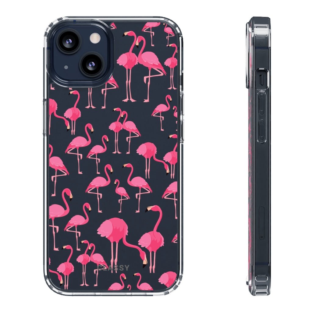 Little Pink Flamingos Clear Case Classy Cases Classy Cases