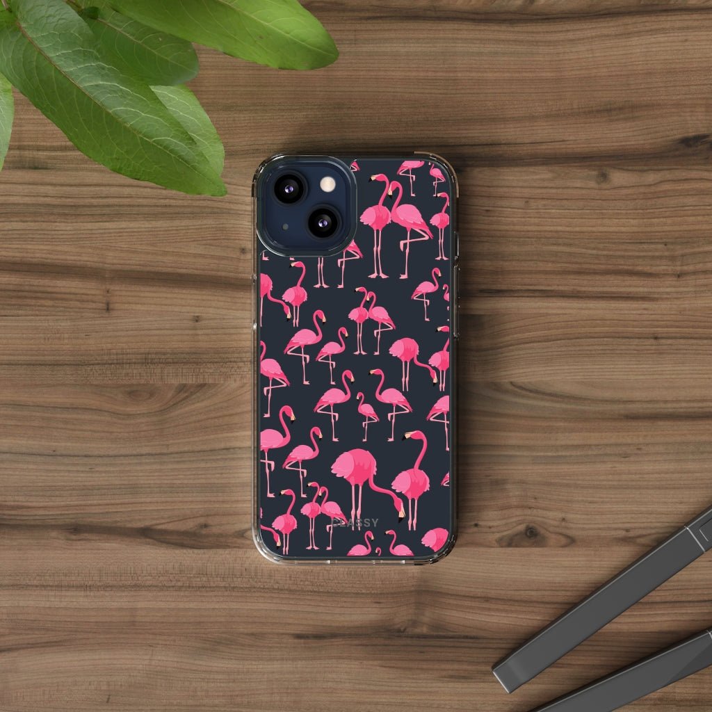 Little Pink Flamingos | Clear Case - Classy Cases - Phone Case - iPhone 13 - With gift packaging -