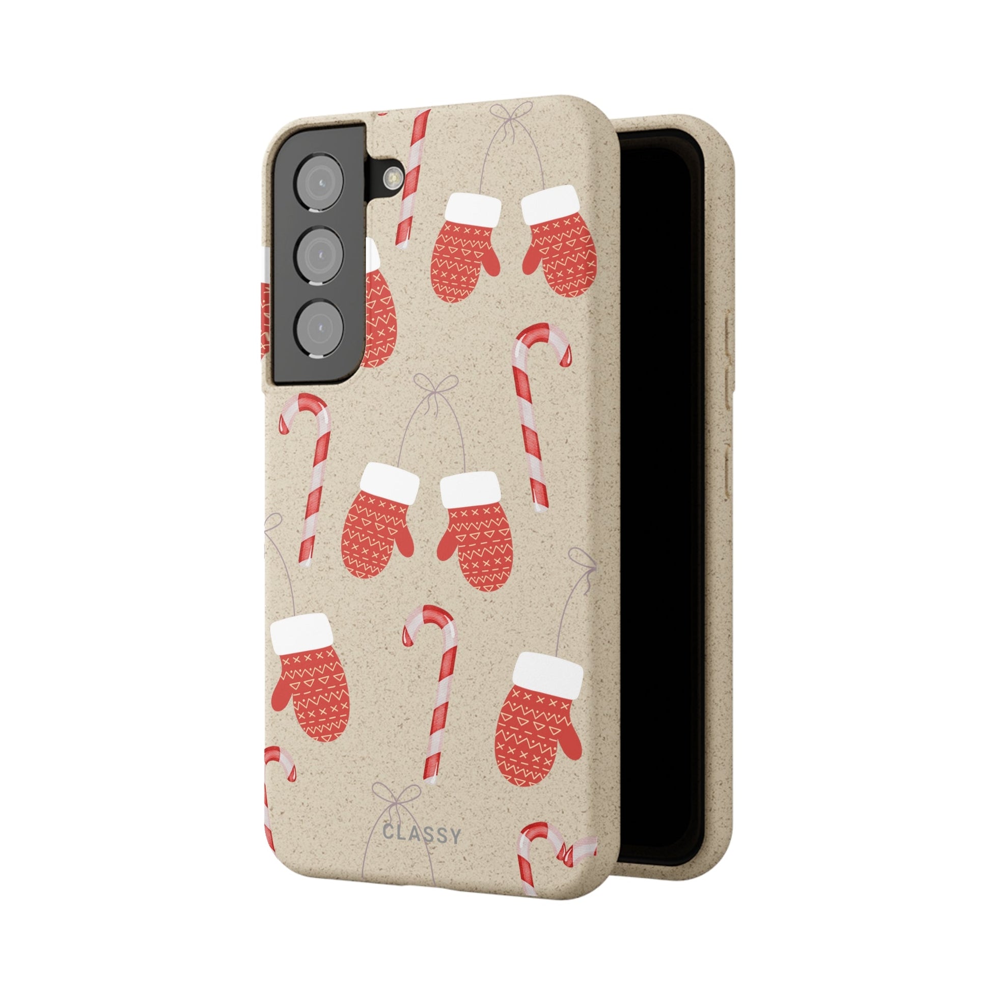 Little Red Gloves Christmas Biodegradable Case - Classy Cases - Phone Case - Samsung Galaxy S22 with gift packaging - 