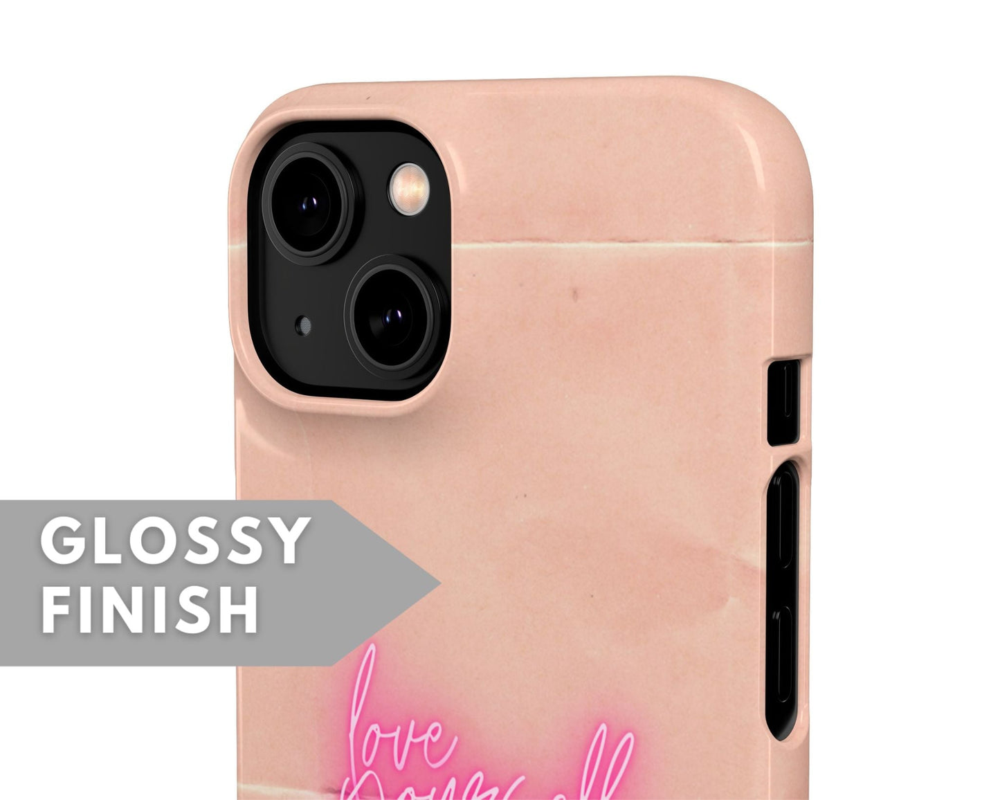 Love Yourself Brown Snap Case - Classy Cases