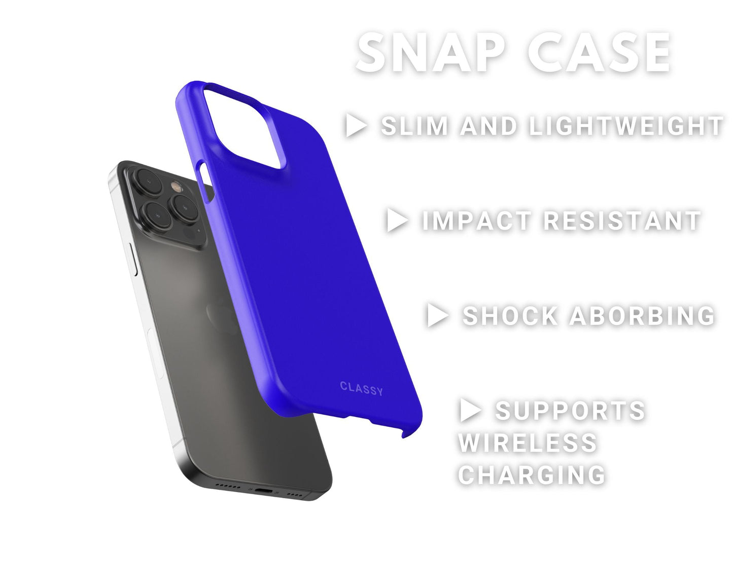 Neon Navy Blue Snap Case - Classy Cases