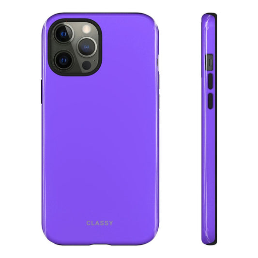 Neon Purple Tough Case - Classy Cases - Phone Case - iPhone 12 Pro Max - Glossy -