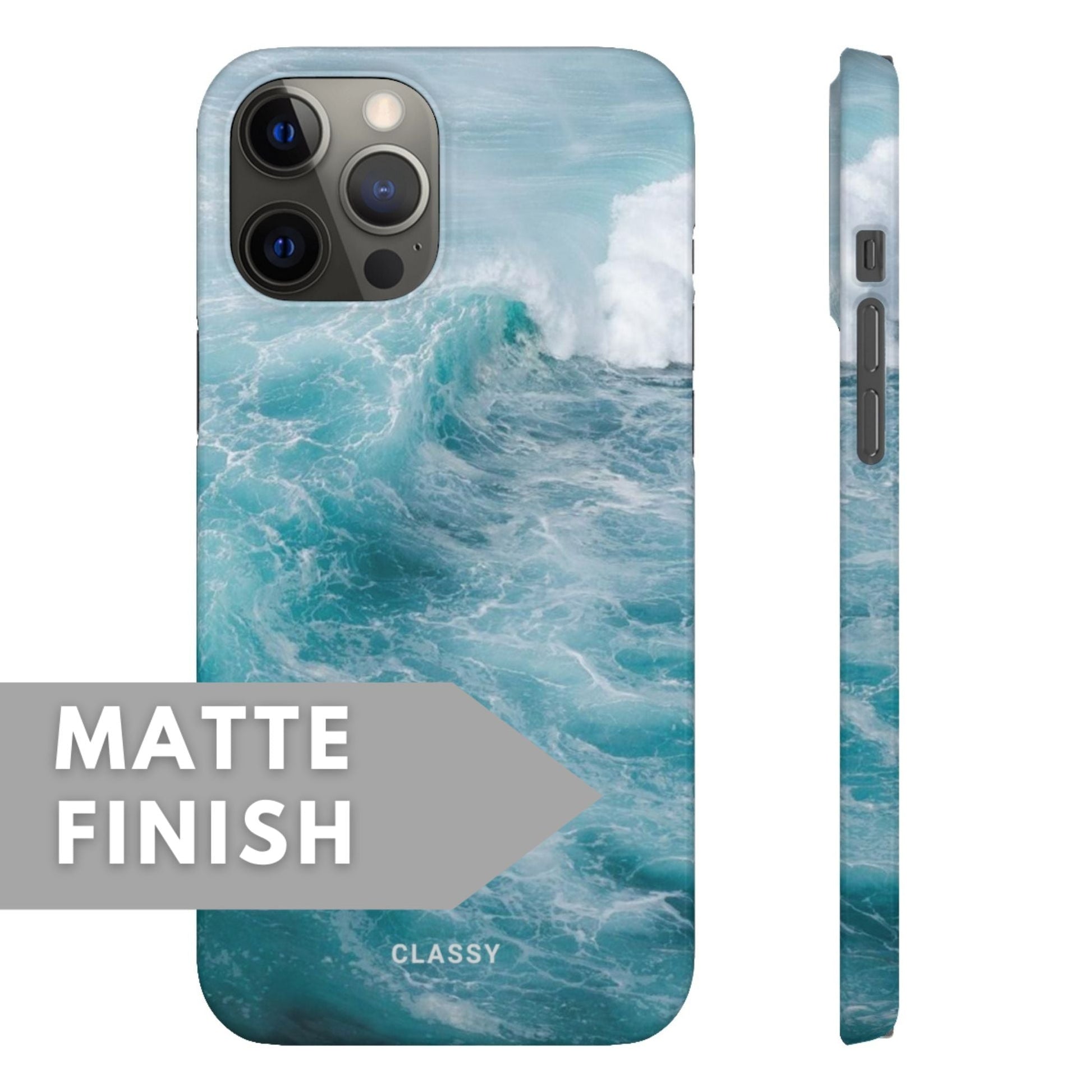 Ocean Waves Snap Case - Classy Cases - Phone Case - iPhone 12 Pro Max - Glossy -
