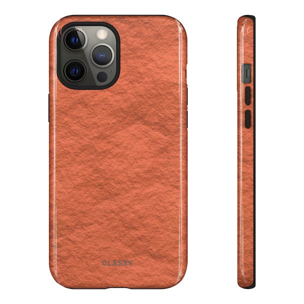 Orange Paper Tough Case - Classy Cases - Phone Case - iPhone 12 Pro Max - Glossy -