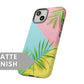 Palm Leaves Colorblock Tough Case - Classy Cases - Phone Case - iPhone 15 - Glossy -