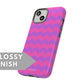Pink and Purple Pattern Tough Case - Classy Cases - Phone Case - iPhone 14 - Glossy -
