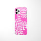 Pink and White Pattern Snap Case - Classy Cases - Phone Case - iPhone 14 - Glossy -