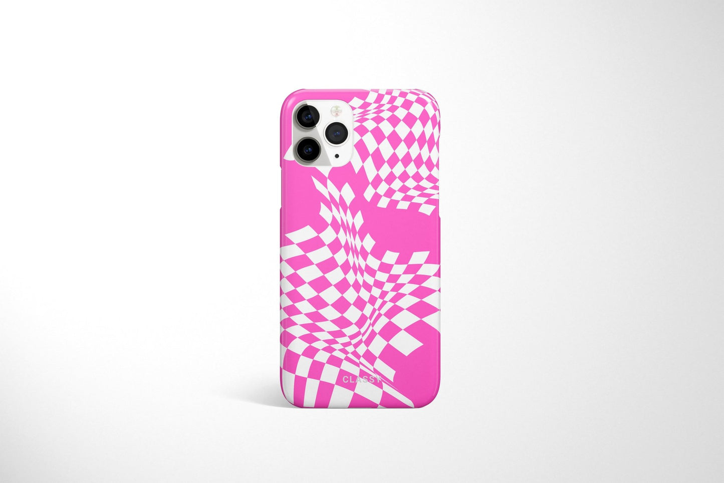 Pink and White Pattern Snap Case - Classy Cases - Phone Case - iPhone 14 - Glossy -