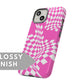 Pink and White Tough Case - Classy Cases - Phone Case - iPhone 14 - Glossy -