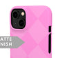 Pink Check Pattern Snap Case - Classy Cases - Phone Case - iPhone 14 - Glossy -