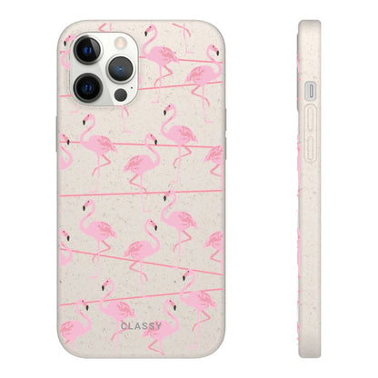 Pink Flamingo Biodegradable Case - Classy Cases - Phone Case - iPhone 12 Pro Max with gift packaging - -