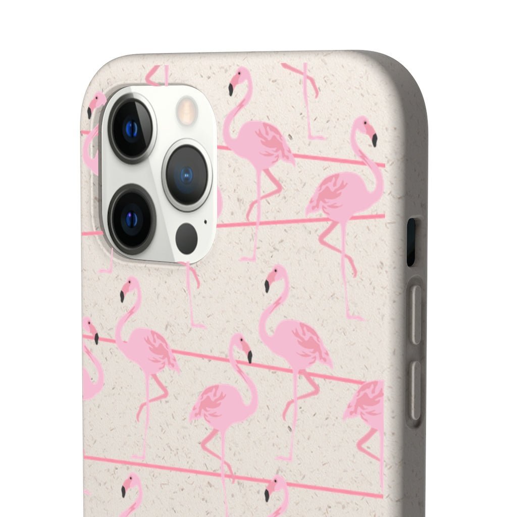 Pink Flamingo Biodegradable Case - Classy Cases - Phone Case - iPhone 16 Pro - 