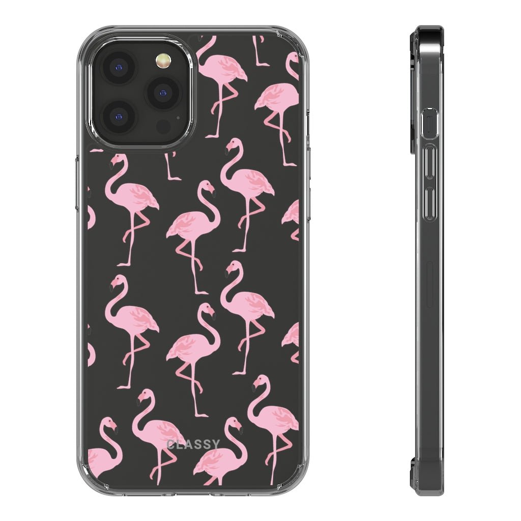 Pink Flamingo Clear Case - Classy Cases - Phone Case - iPhone 12 Pro Max - With gift packaging -