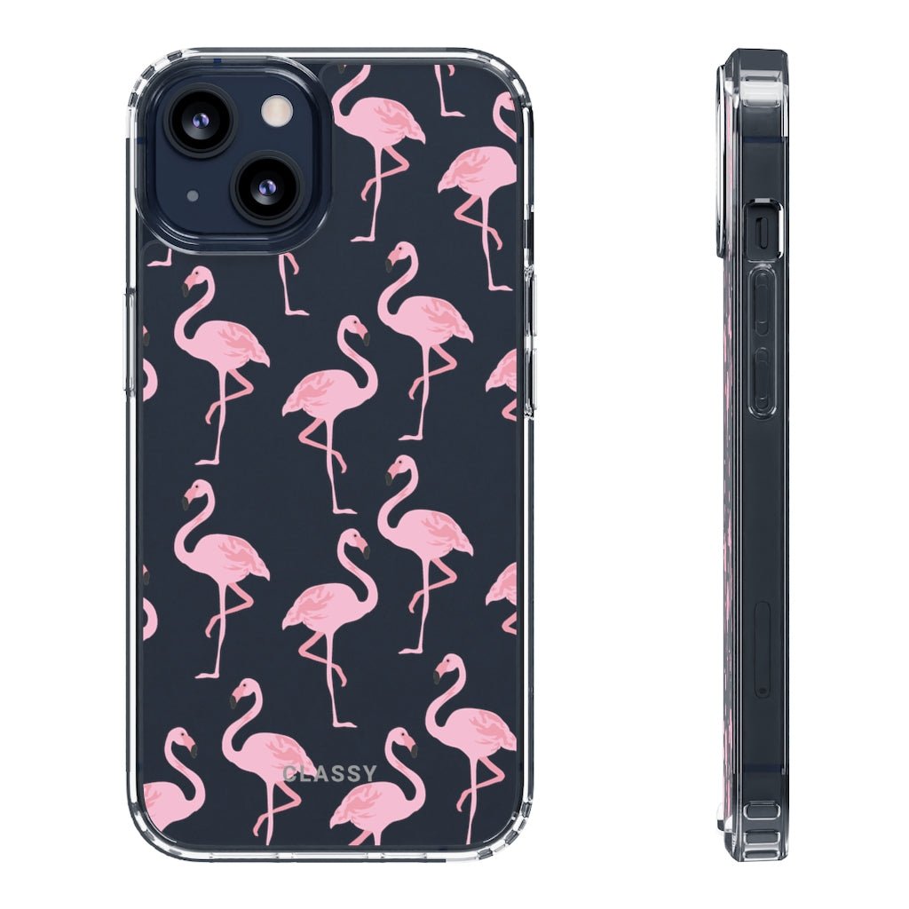Pink Flamingo Clear Case - Classy Cases - Phone Case - iPhone 13 - With gift packaging -