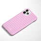 Pink Striped Snap Case - Classy Cases - Phone Case - iPhone 14 - Glossy -