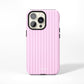 Pink Striped Tough Case - Classy Cases - Phone Case - iPhone 14 - Glossy -