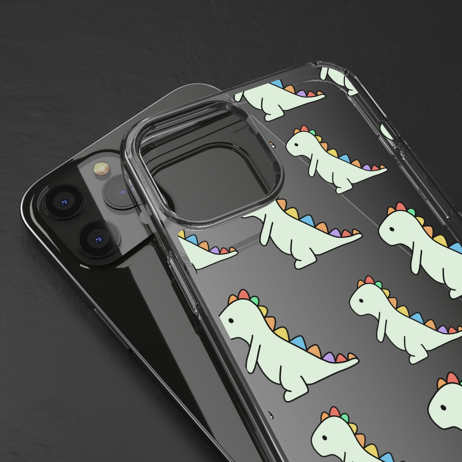 Pride LMBTQ Little Dinosaurs Clear Case - Classy Cases - Phone Case - iPhone 12 Pro Max - With gift packaging -
